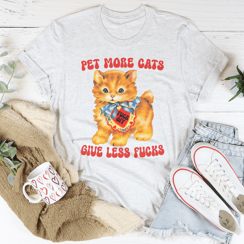 Pet More Cats Tee Ash / S Peachy Sunday T-Shirt
