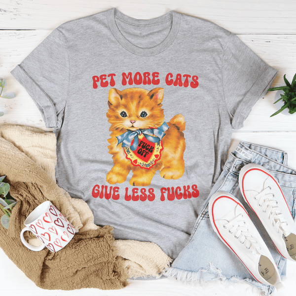 Pet More Cats Tee Athletic Heather / S Peachy Sunday T-Shirt