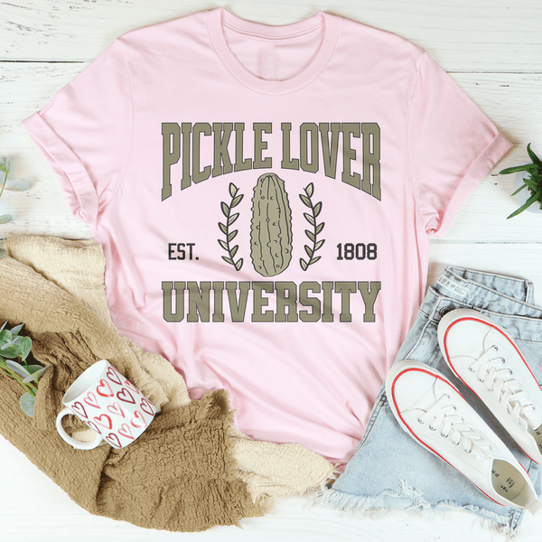 Pickle Lover University Tee Pink / S Peachy Sunday T-Shirt