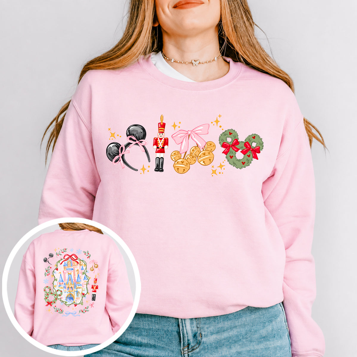 Sweat-shirt Château magique de Noël Disney