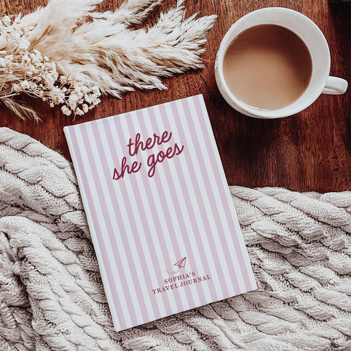 Personalized There's She Goes Travel Journal