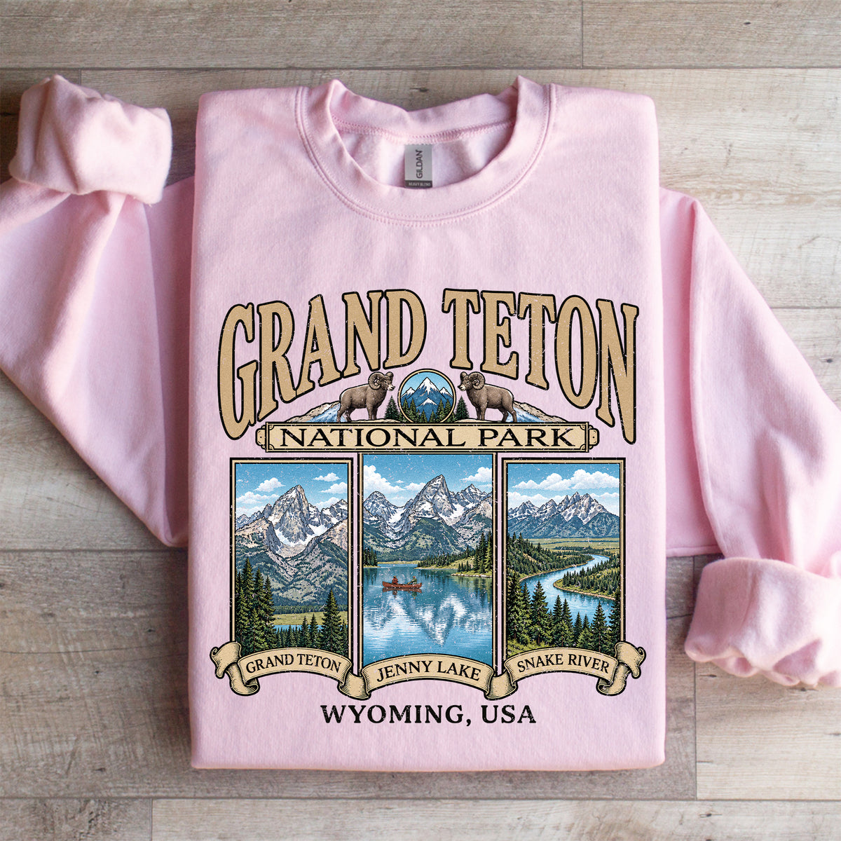 Camiseta retro del Parque Nacional Grand Teton