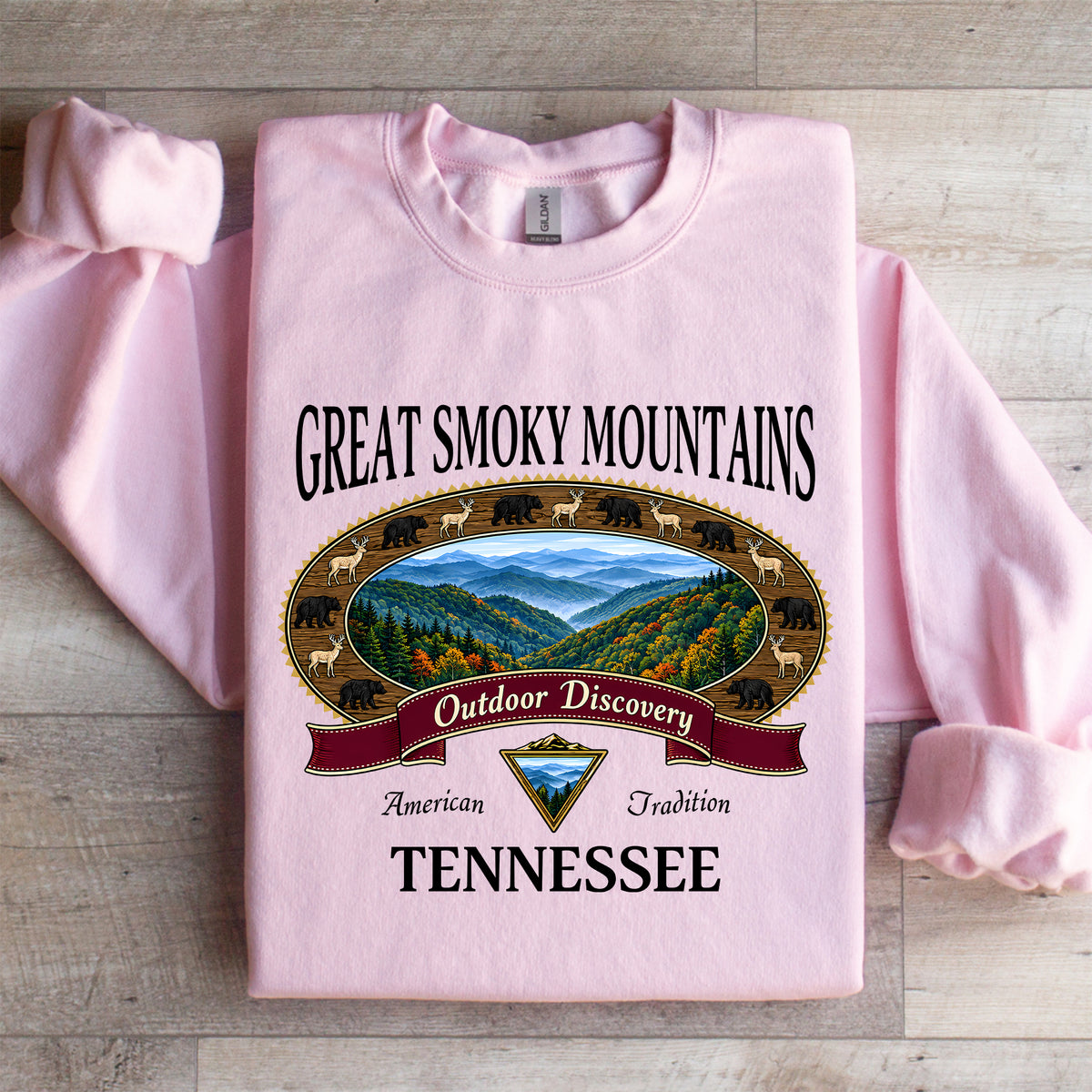 Sweat-shirt rétro des Great Smoky Mountains du Tennessee