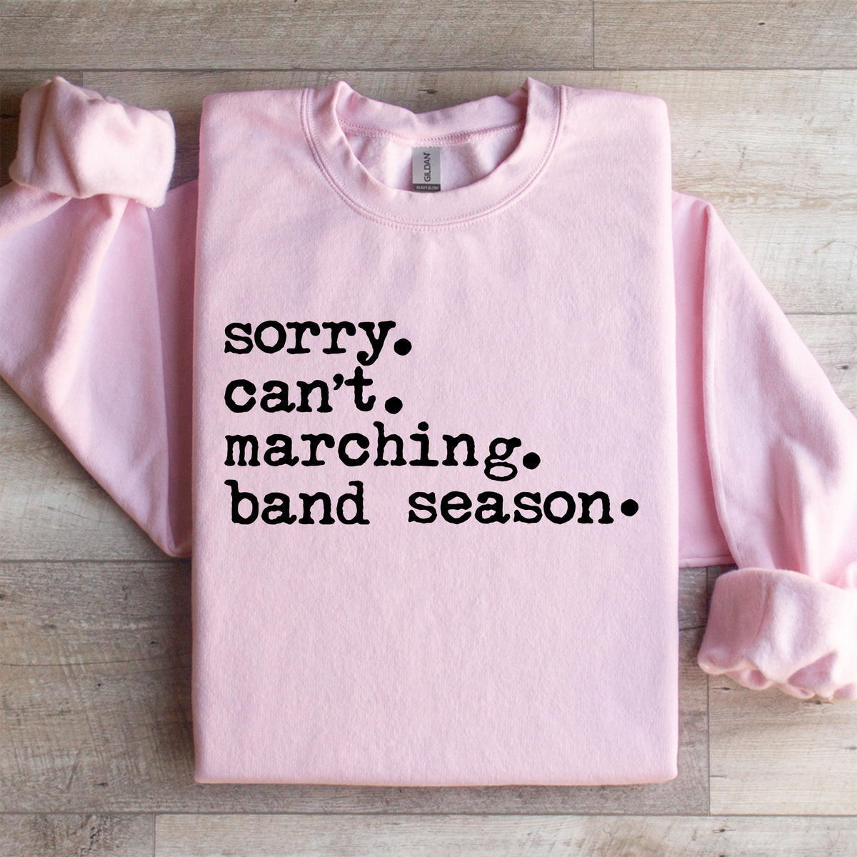 Sorry Can't Marching Band Season Band Mom Cozy Fleece Sweatshirt