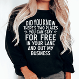 Places You Can Stay For Free Sweatshirt Black / S Peachy Sunday T-Shirt