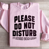 Please Do Not Disturb Sweatshirt Light Pink / S Peachy Sunday T-Shirt