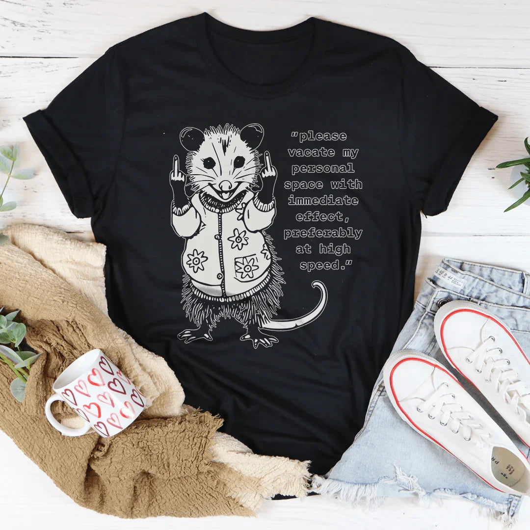 Please Vacate My Personal Space Tee Black Heather / S Peachy Sunday T-Shirt