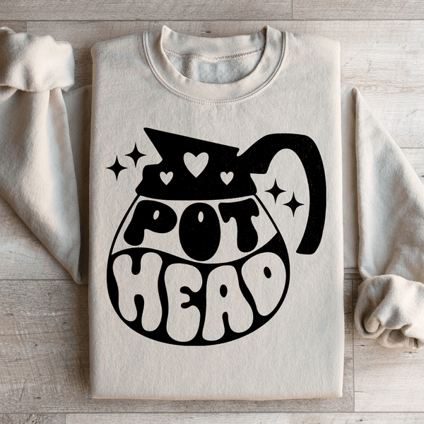 Pot Head Coffee Sweatshirt Sand / S Peachy Sunday T-Shirt