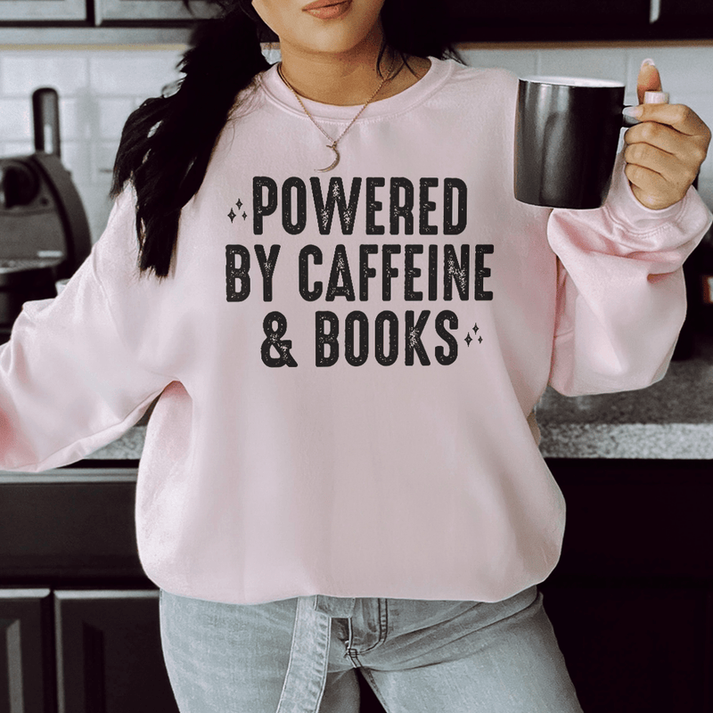 Powered By Caffeine & Books Sweatshirt Light Pink / S Peachy Sunday T-Shirt
