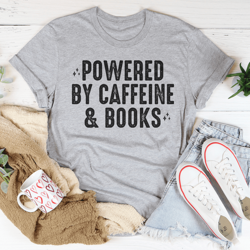 Powered By Caffeine & Books Tee Athletic Heather / S Peachy Sunday T-Shirt