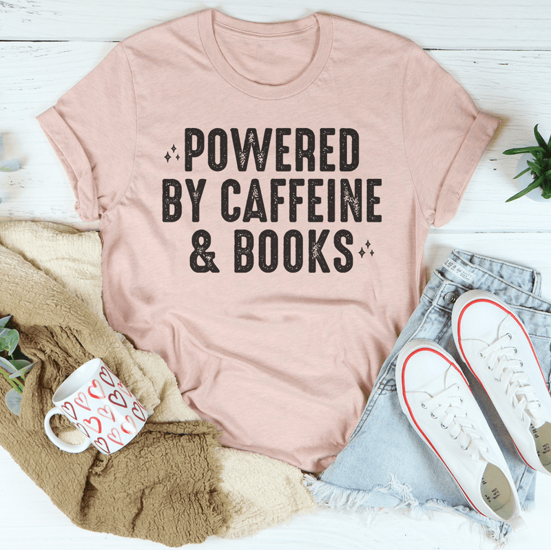 Powered By Caffeine & Books Tee Heather Prism Peach / S Peachy Sunday T-Shirt