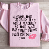 Pretty On The Inside Sweatshirt Light Pink / S Peachy Sunday T-Shirt