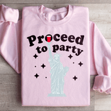 Proceed To Party Sweatshirt Light Pink / S Peachy Sunday T-Shirt