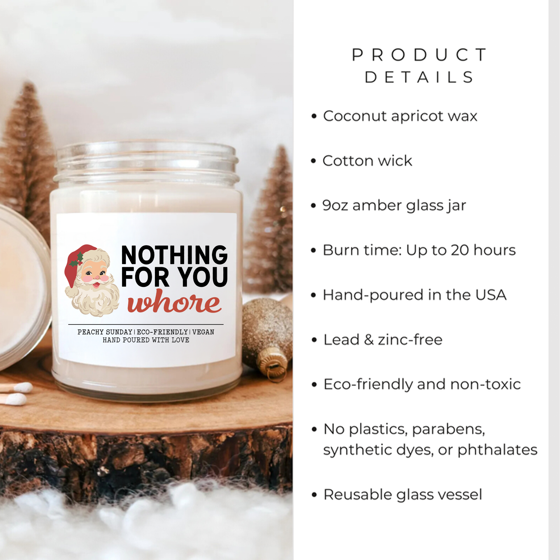 Nothing For You Whore Candle