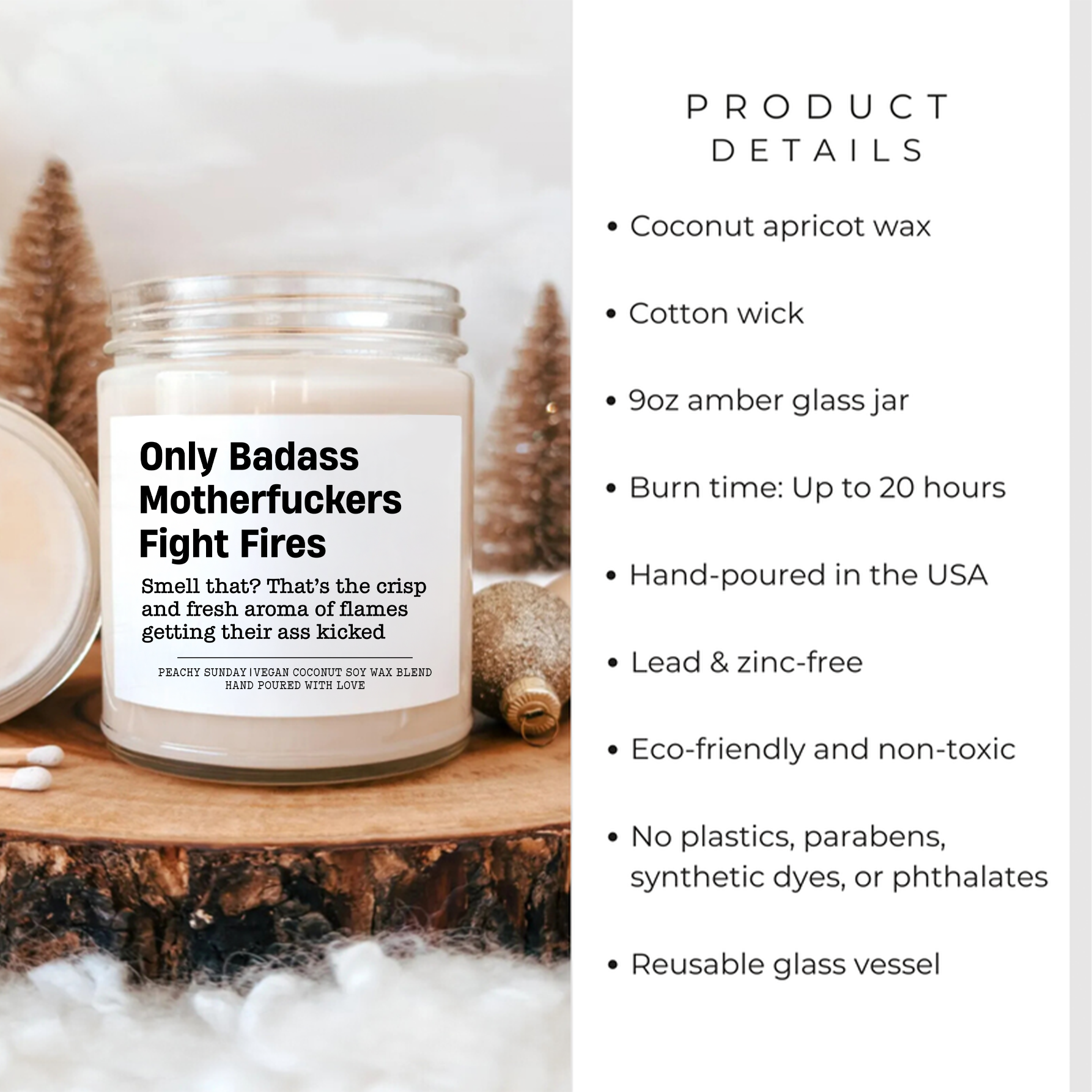 Only Badass Motherf-ckers Fight Fires Candle