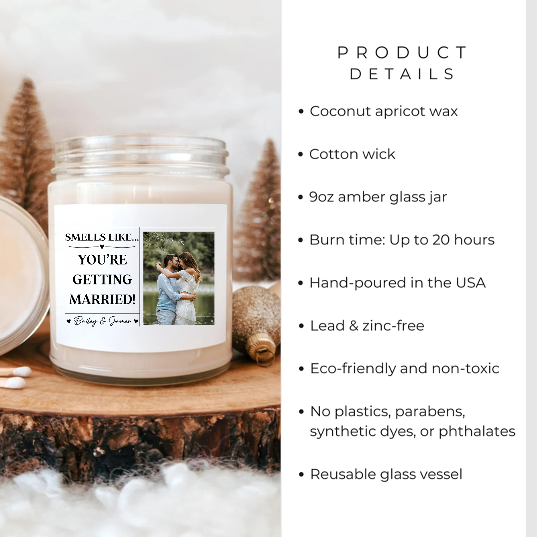 Custom Wedding Smells Like You’re Getting Married Gift Candle