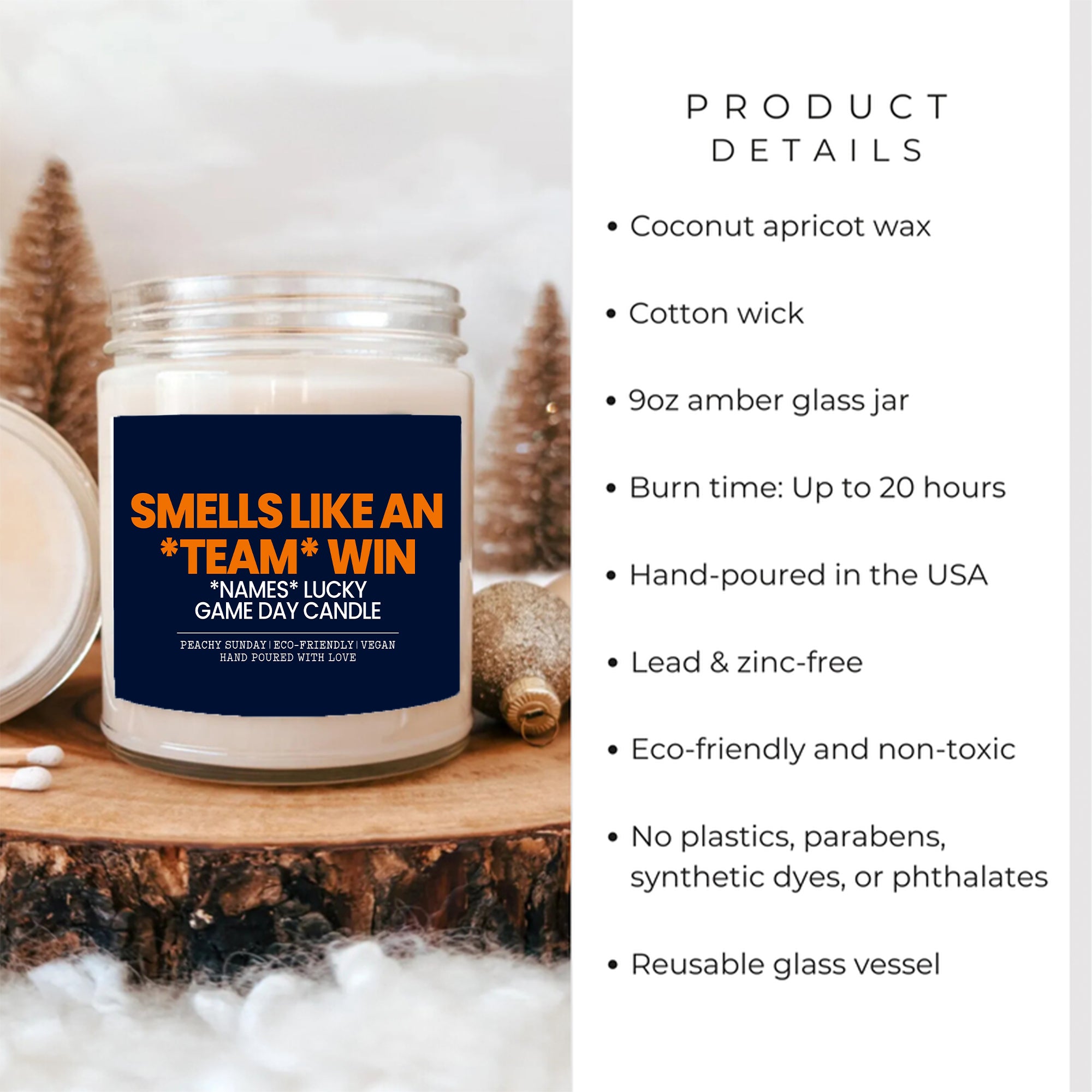 Personalized Smells Like A Win Candle
