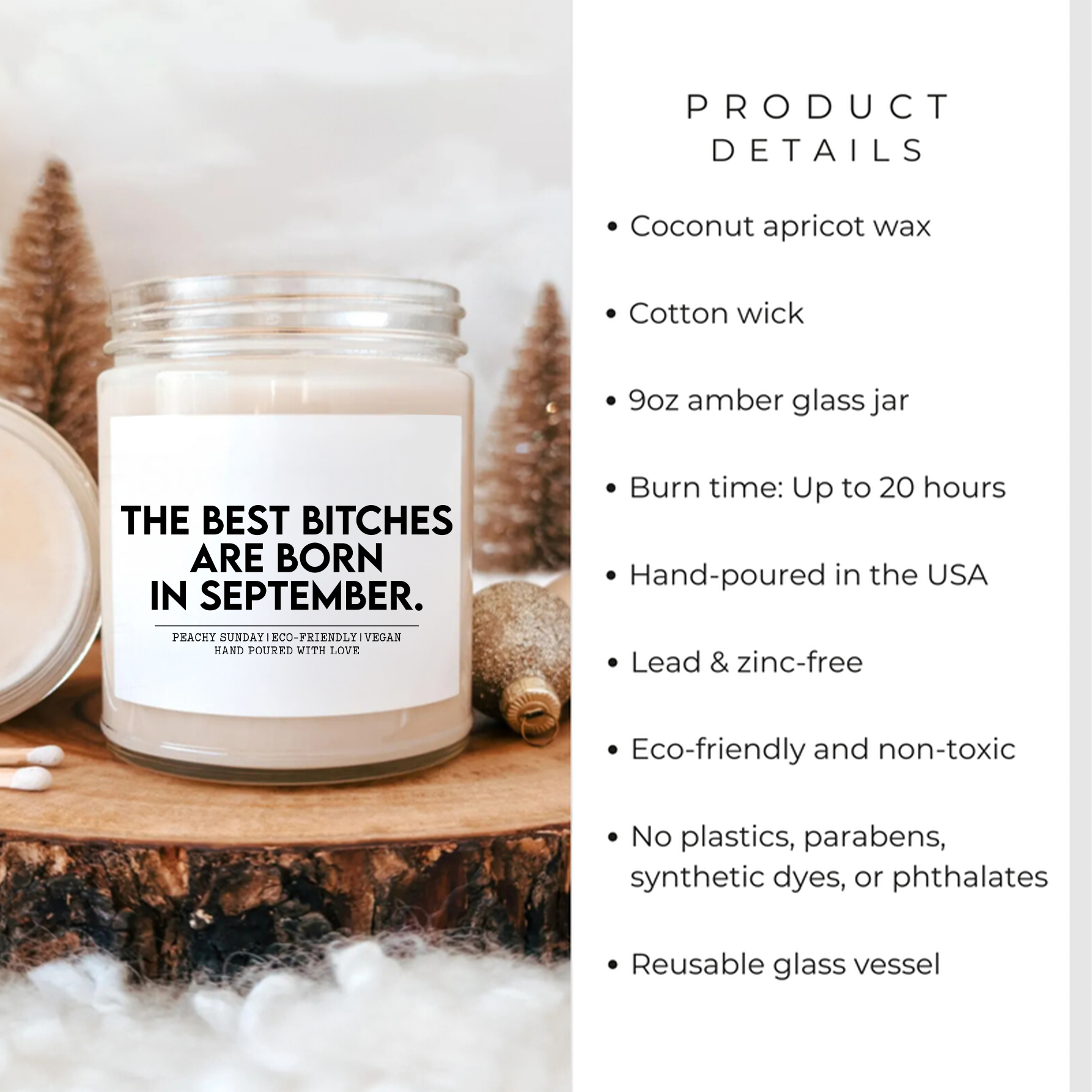 The Best B-tches Are Born In September Candle