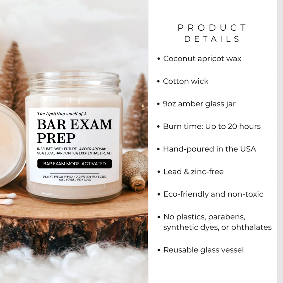 Bar Exam Prep Candle