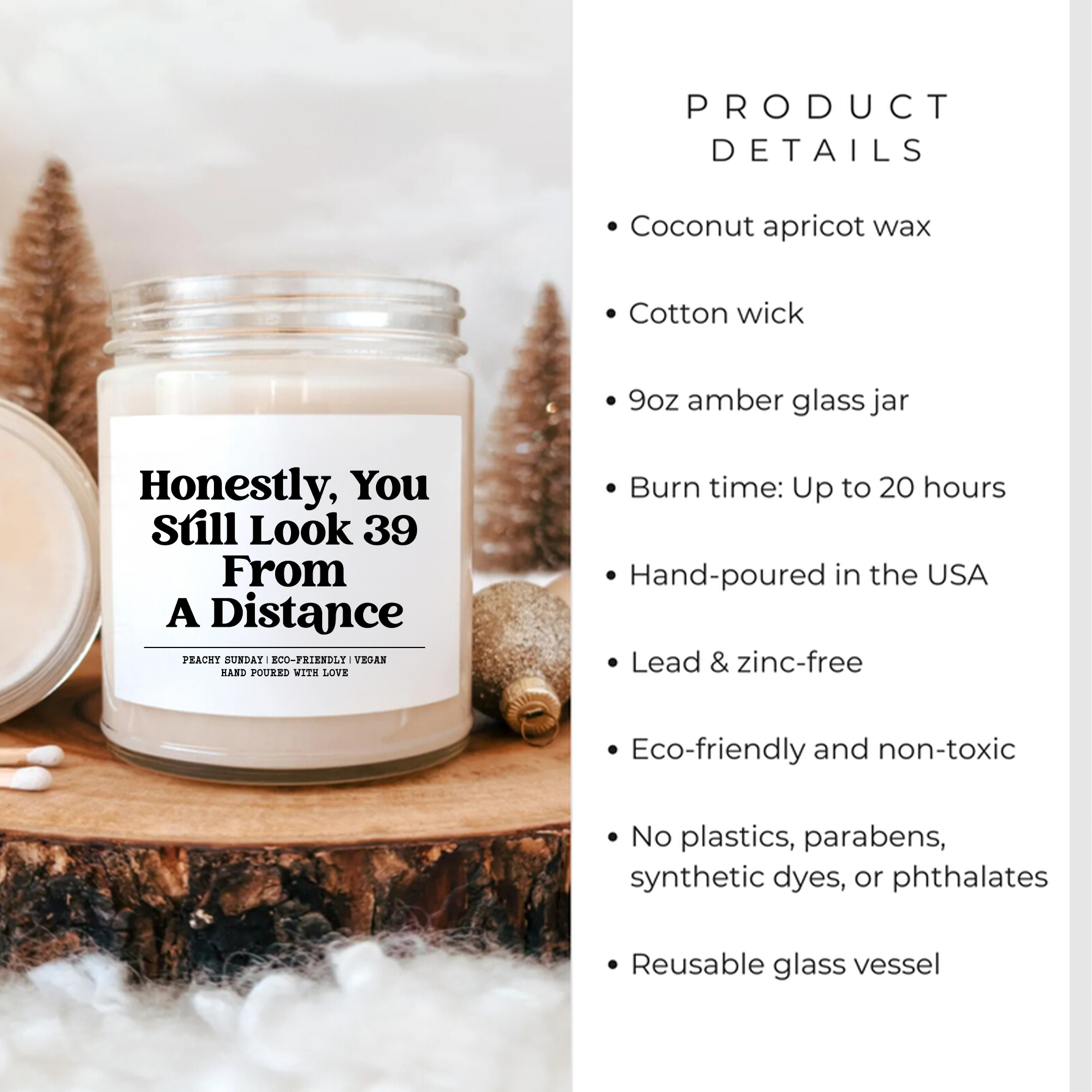 Honestly You Still Look 39 Funny Birthday Gift Candle