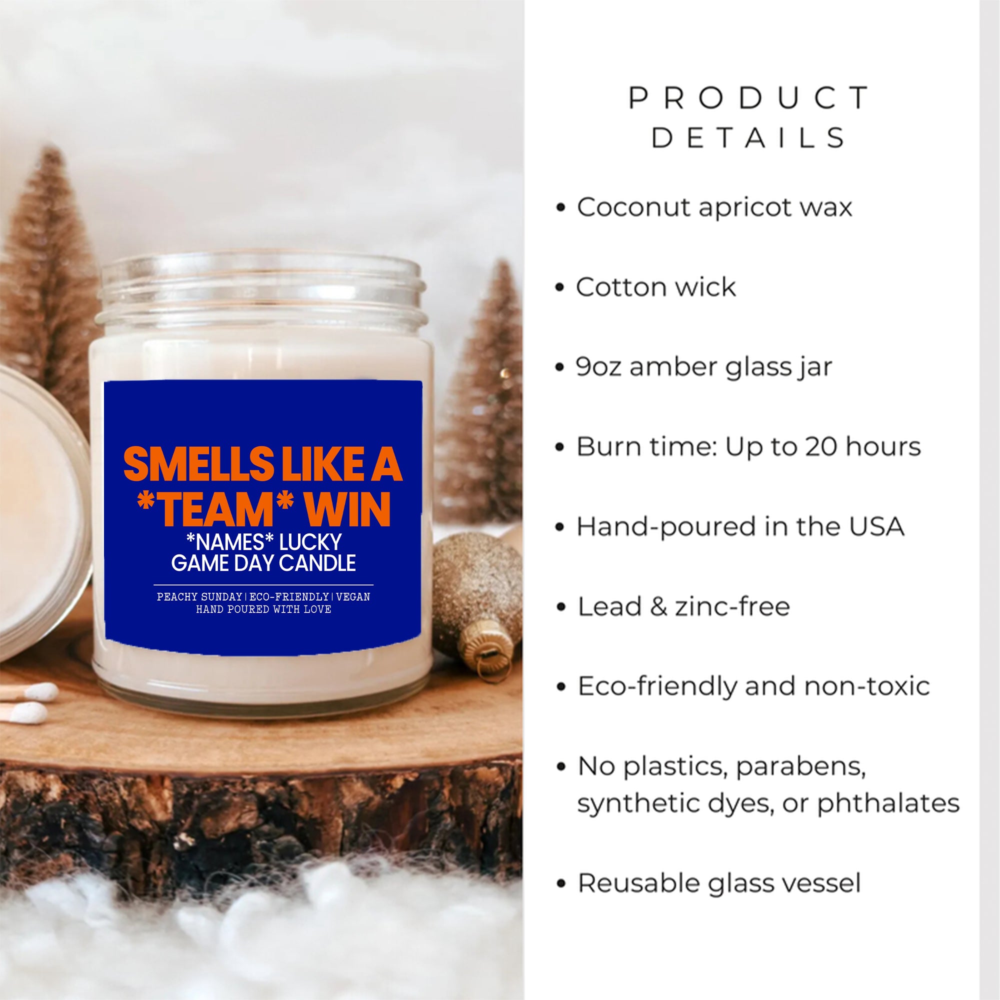 Personalized Smells Like A Team Win Candle