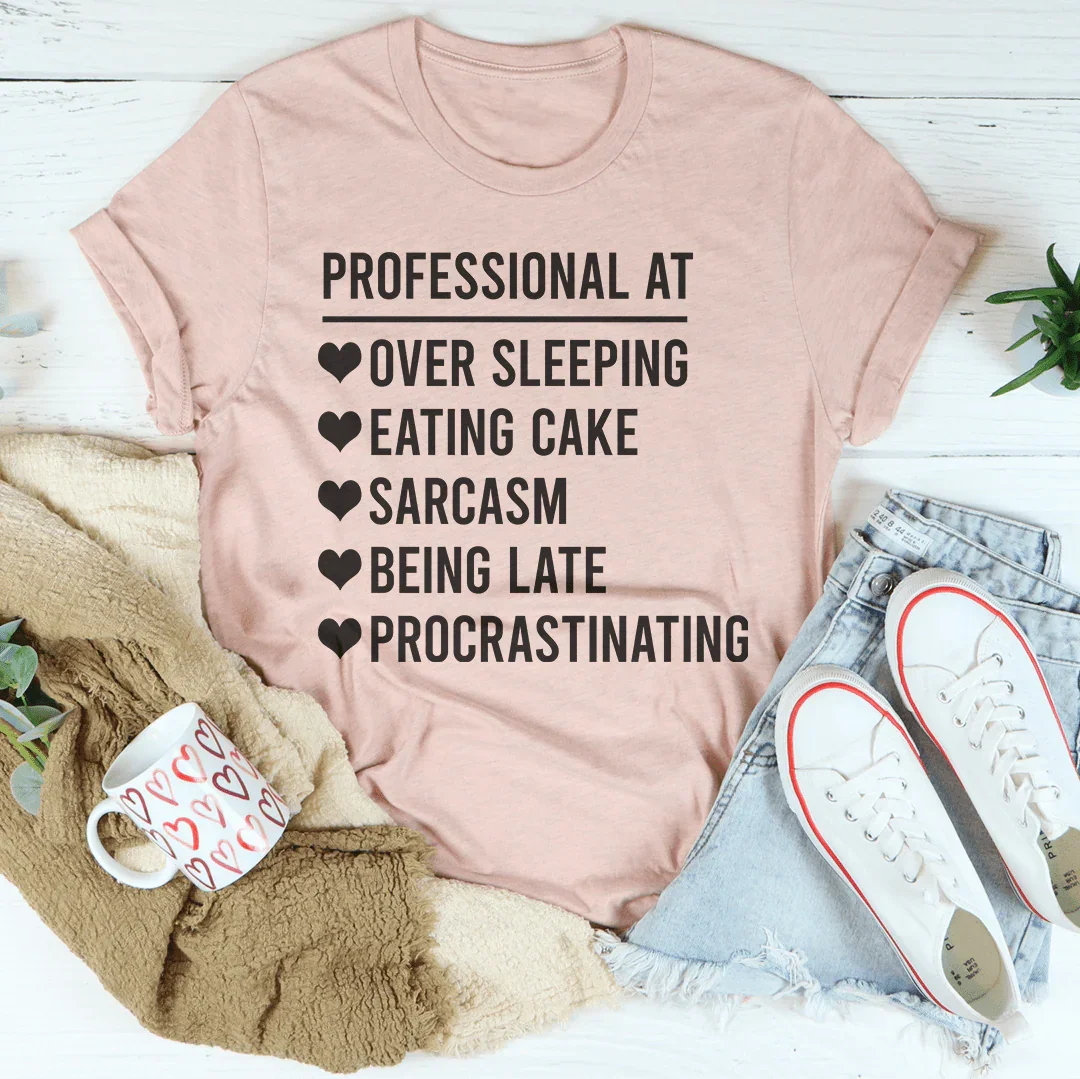 Professional  At Sarcasm Tee Heather Prism Peach / S Peachy Sunday T-Shirt