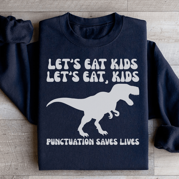 Punctuation Saves Lives Sweatshirt Black / S Peachy Sunday T-Shirt