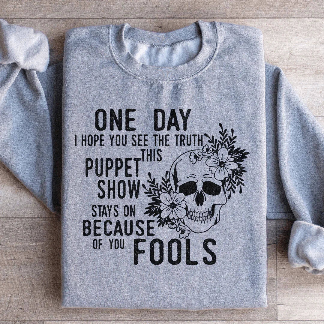 Puppet Show Sweatshirt Sport Grey / S Peachy Sunday T-Shirt