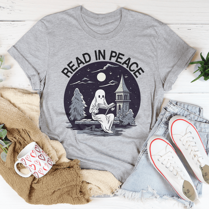 Read In Peace Tee Athletic Heather / S Peachy Sunday T-Shirt