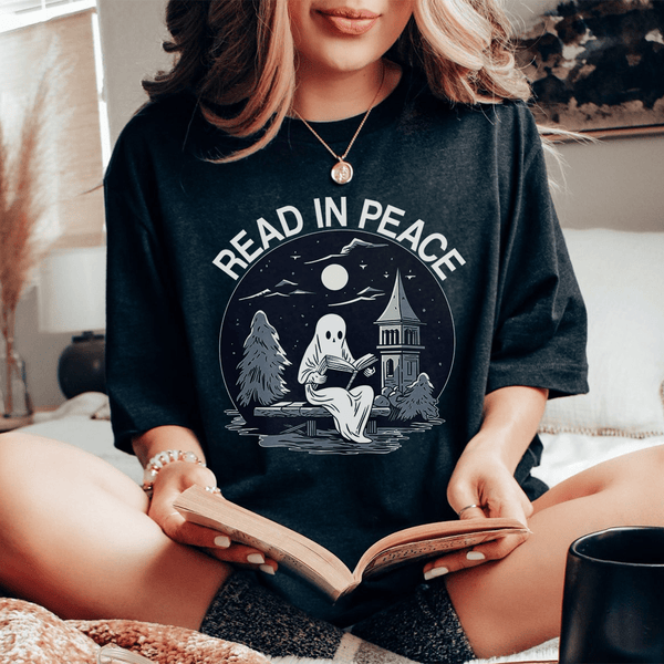 Read In Peace Tee Black Heather / S Peachy Sunday T-Shirt