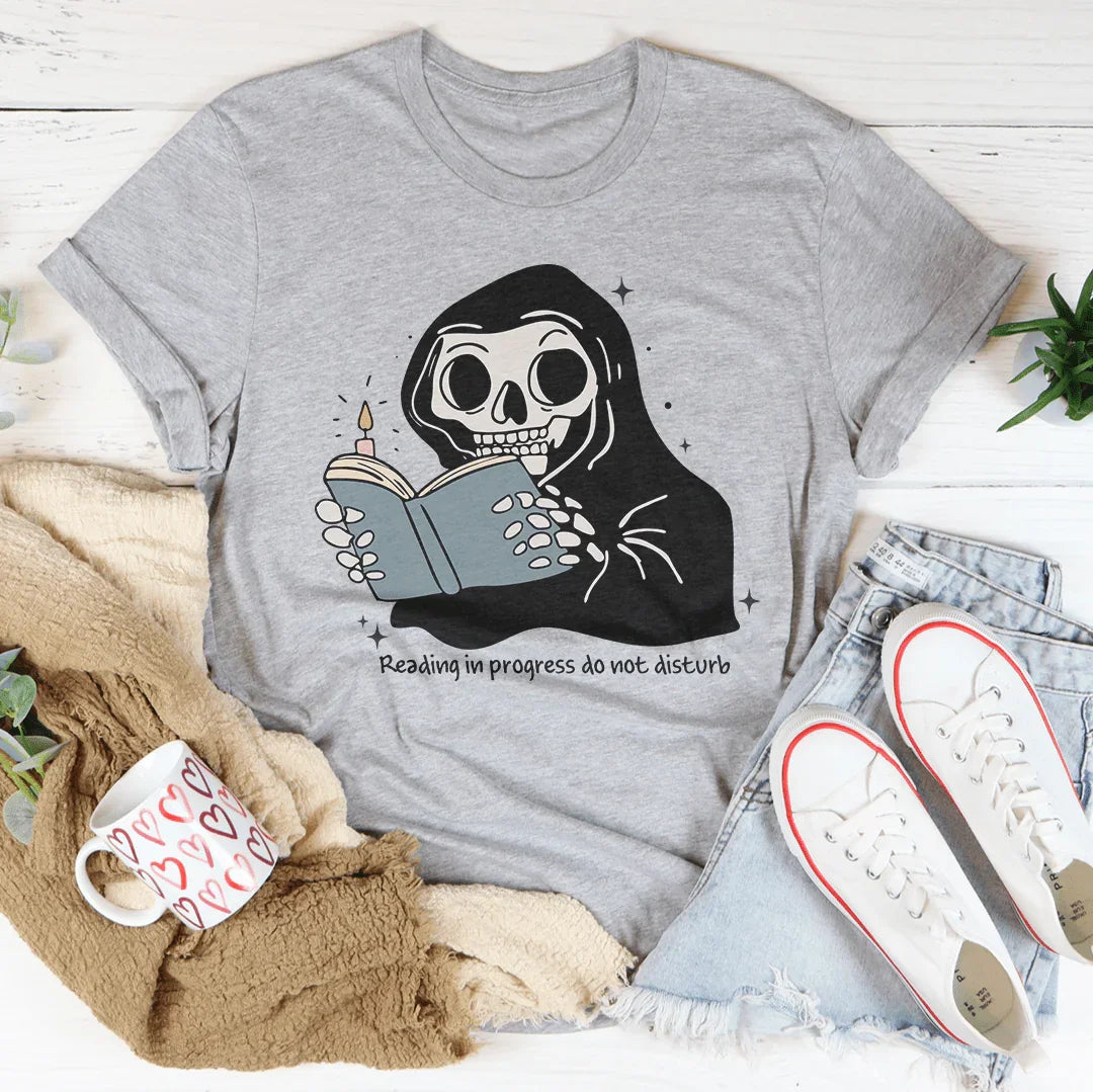 Reading In Progress Do Not Disturb Tee Athletic Heather / S Peachy Sunday T-Shirt