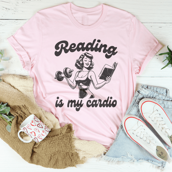 Reading Is My Cardio Tee Pink / S Peachy Sunday T-Shirt