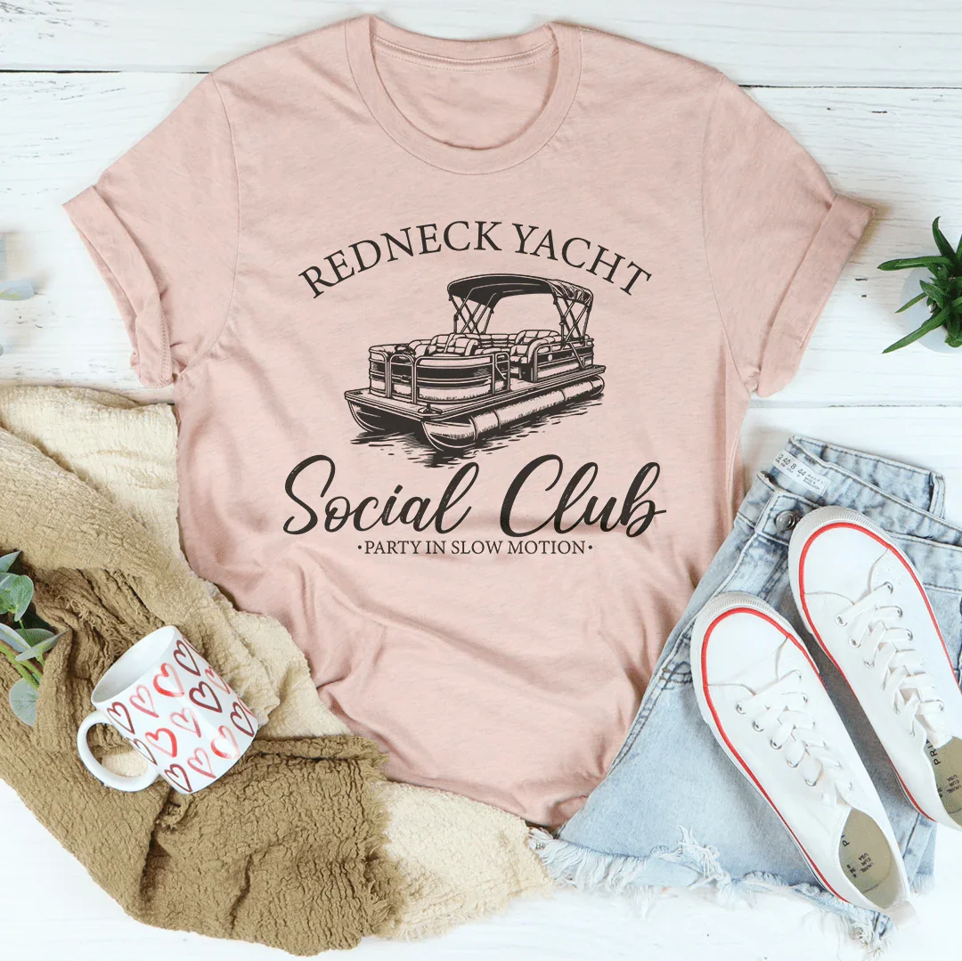 Redneck Yacht Social Club Part In Slow Motion Tee Heather Prism Peach / S Peachy Sunday T-Shirt