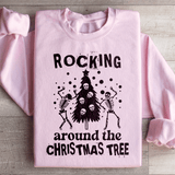 Rocking Around The Christmas Tree Sweatshirt Light Pink / S Peachy Sunday T-Shirt