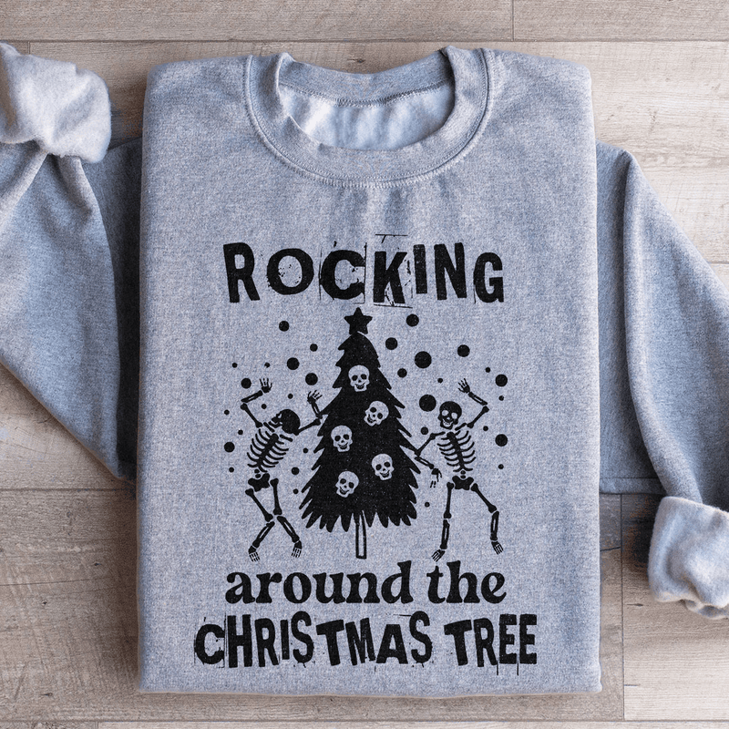 Rocking Around The Christmas Tree Sweatshirt Sport Grey / S Peachy Sunday T-Shirt