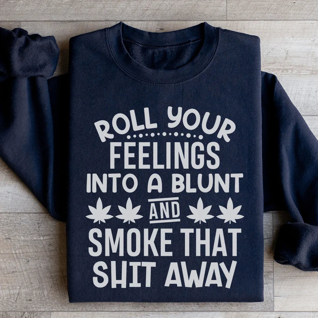 Roll Your Feelings Sweatshirt Black / S Peachy Sunday T-Shirt