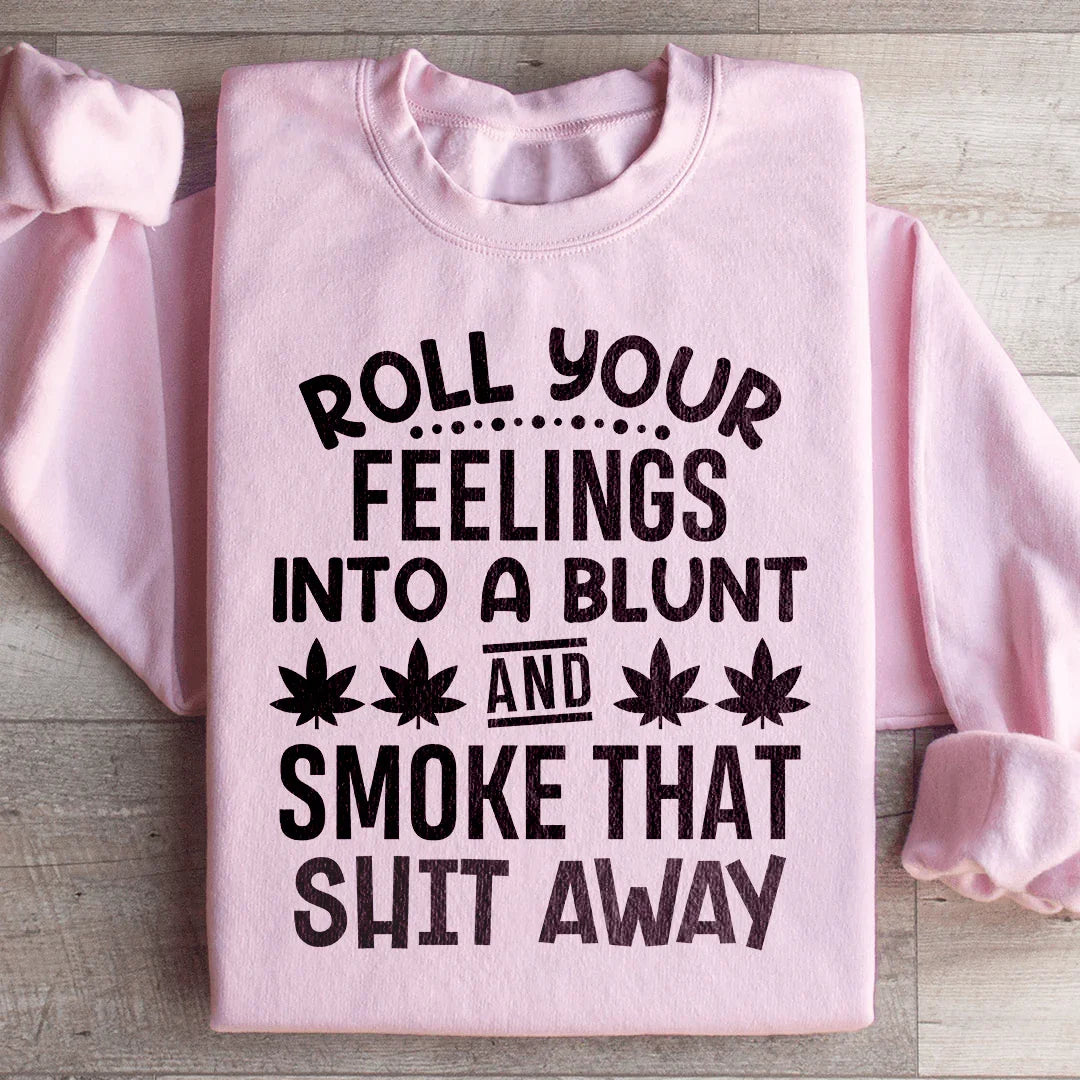 Roll Your Feelings Sweatshirt Light Pink / S Peachy Sunday T-Shirt
