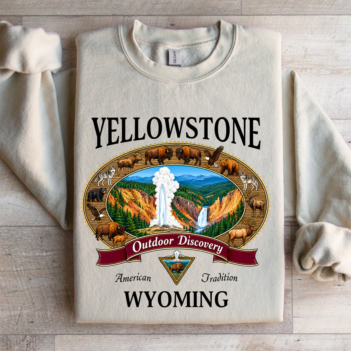Sudadera retro del Parque Nacional de Yellowstone