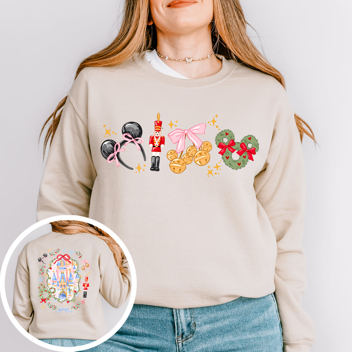 Sweat-shirt Château magique de Noël Disney