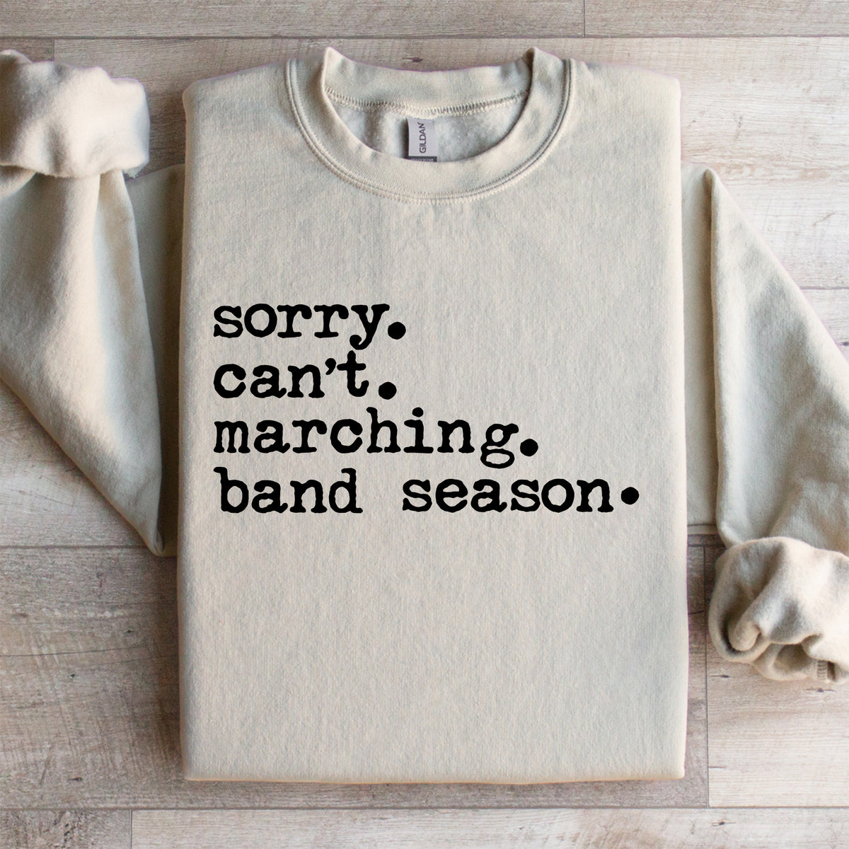 Sorry Can't Marching Band Season Band Mom Cozy Fleece Sweatshirt