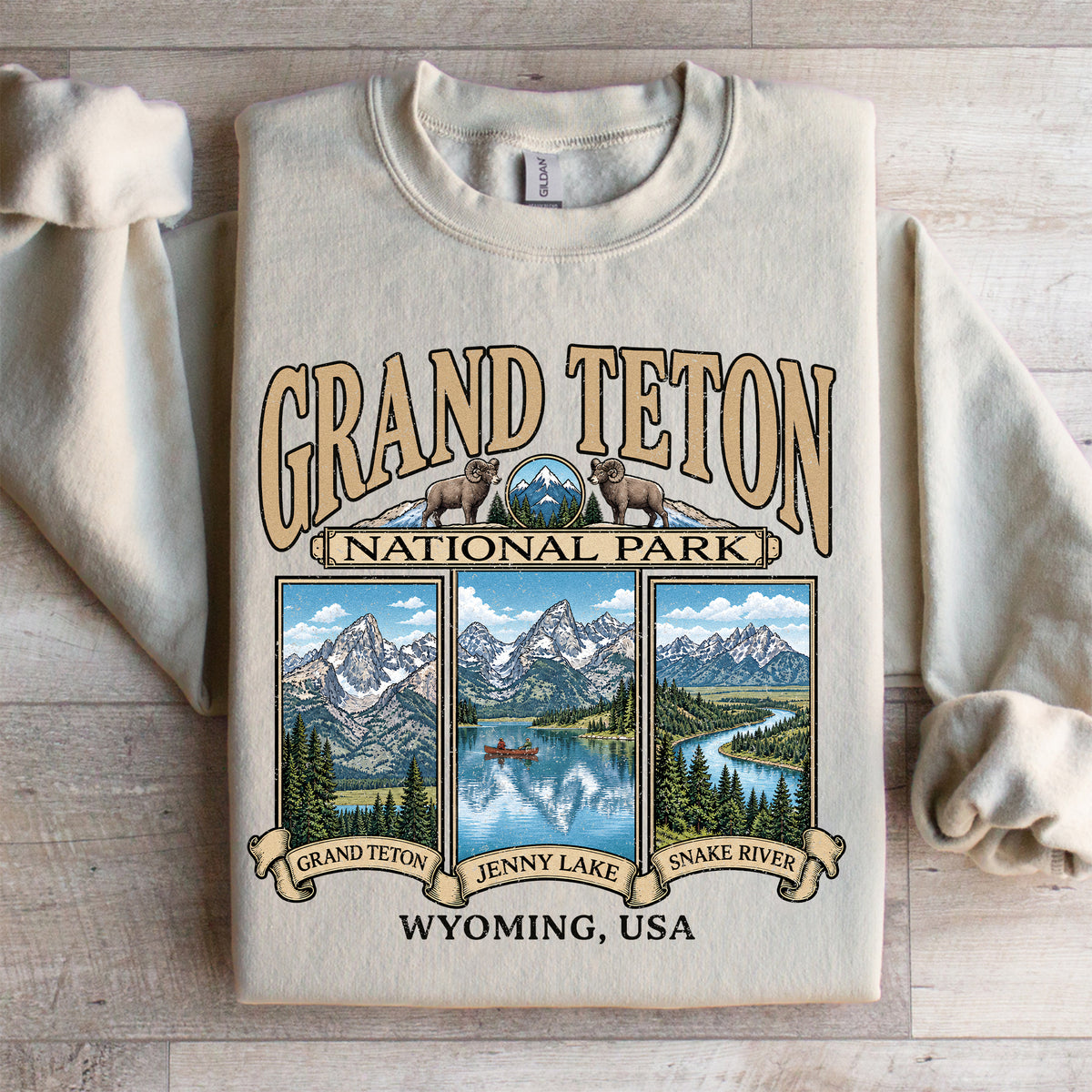 Camiseta retro del Parque Nacional Grand Teton
