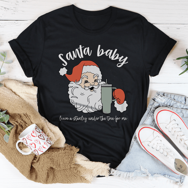 Santa Baby Tee Black Heather / S Peachy Sunday T-Shirt