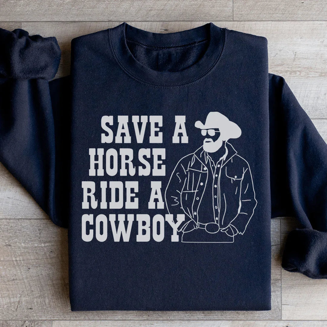 Save A Horse Ride A Cowboy Sweatshirt Peachy Sunday T-Shirt