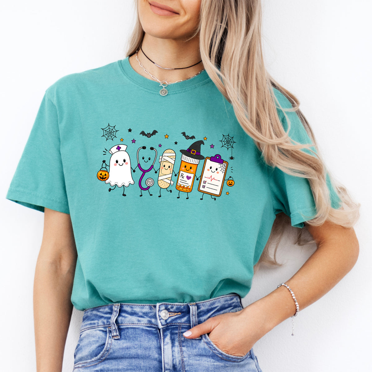 Halloween Nursing Doodle Tee