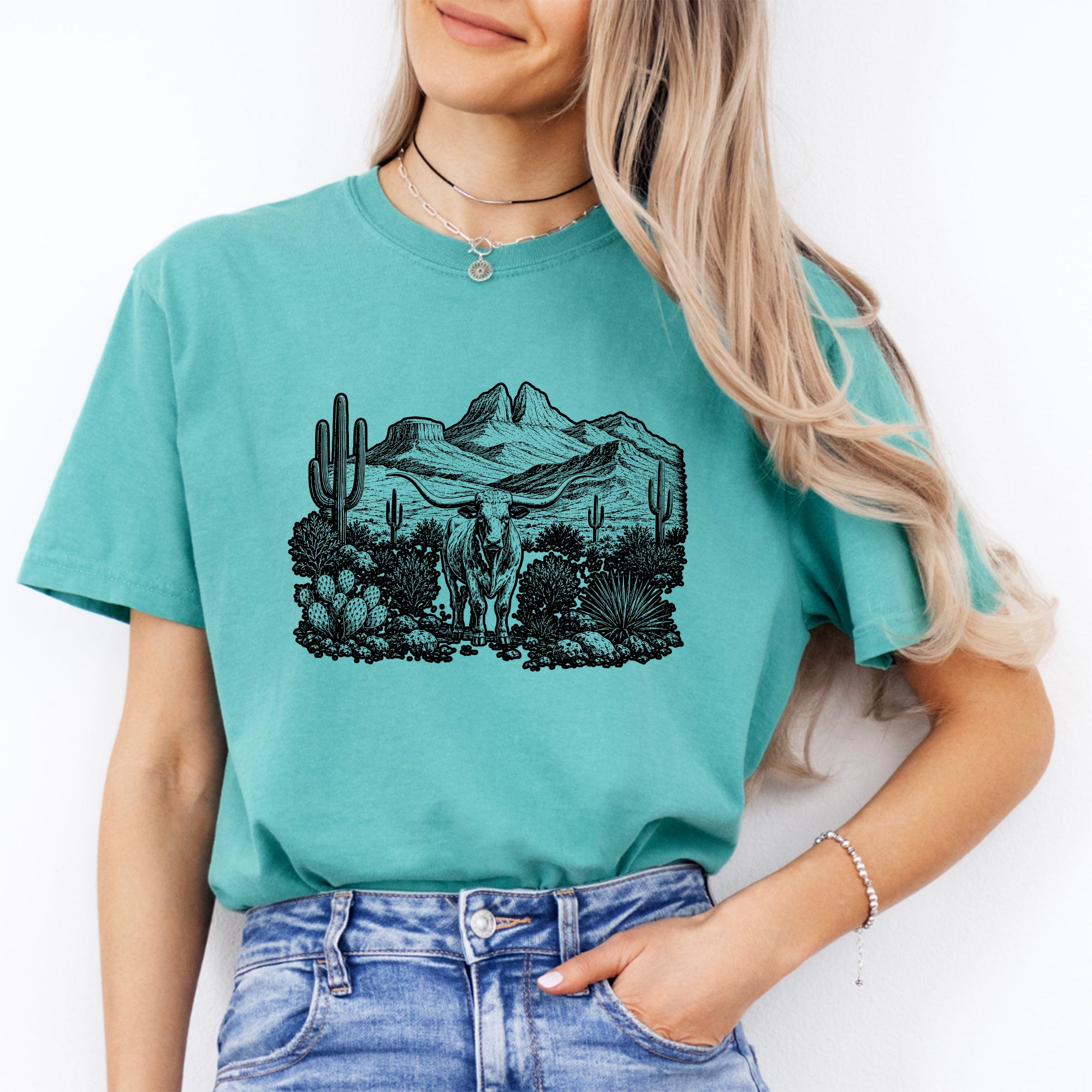 Retro-Western-T-Shirt mit Grafik