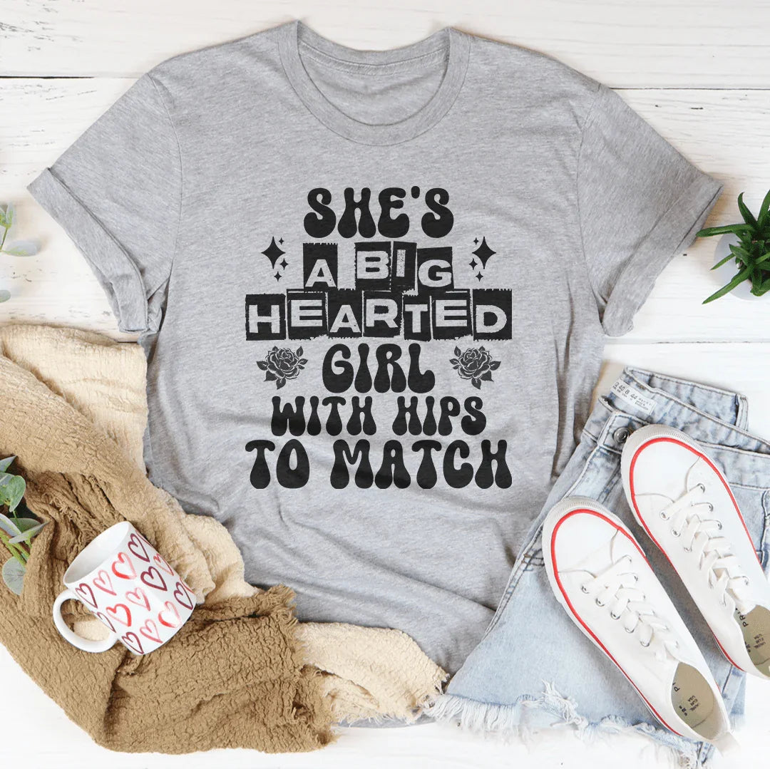 She's a big hearted girl with hips to match Tee Athletic Heather / S Peachy Sunday T-Shirt
