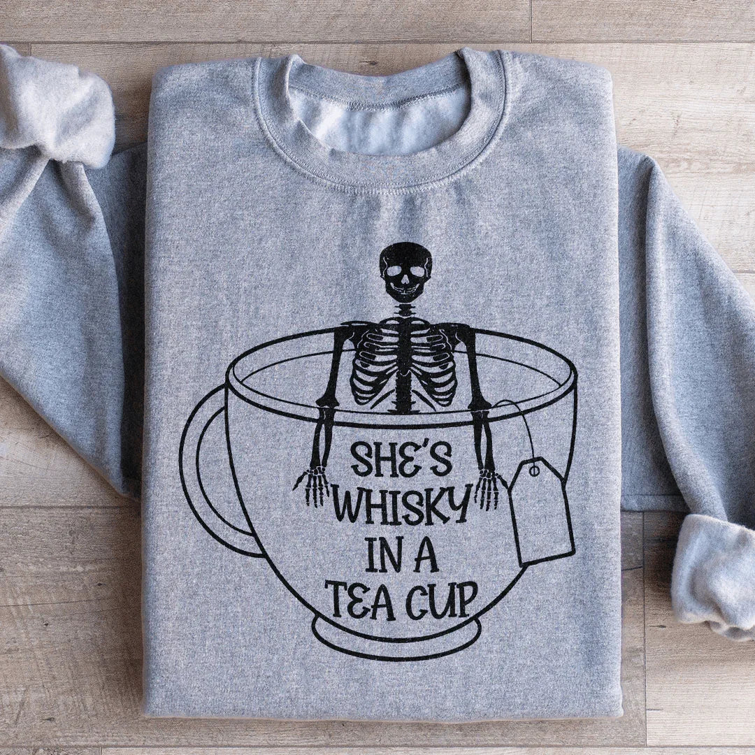 She's Whisky In A Tea Cup Sweatshirt Sport Grey / S Peachy Sunday T-Shirt
