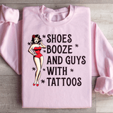 Shoes Booze And Guys With Tattoos Sweatshirt Light Pink / S Peachy Sunday T-Shirt