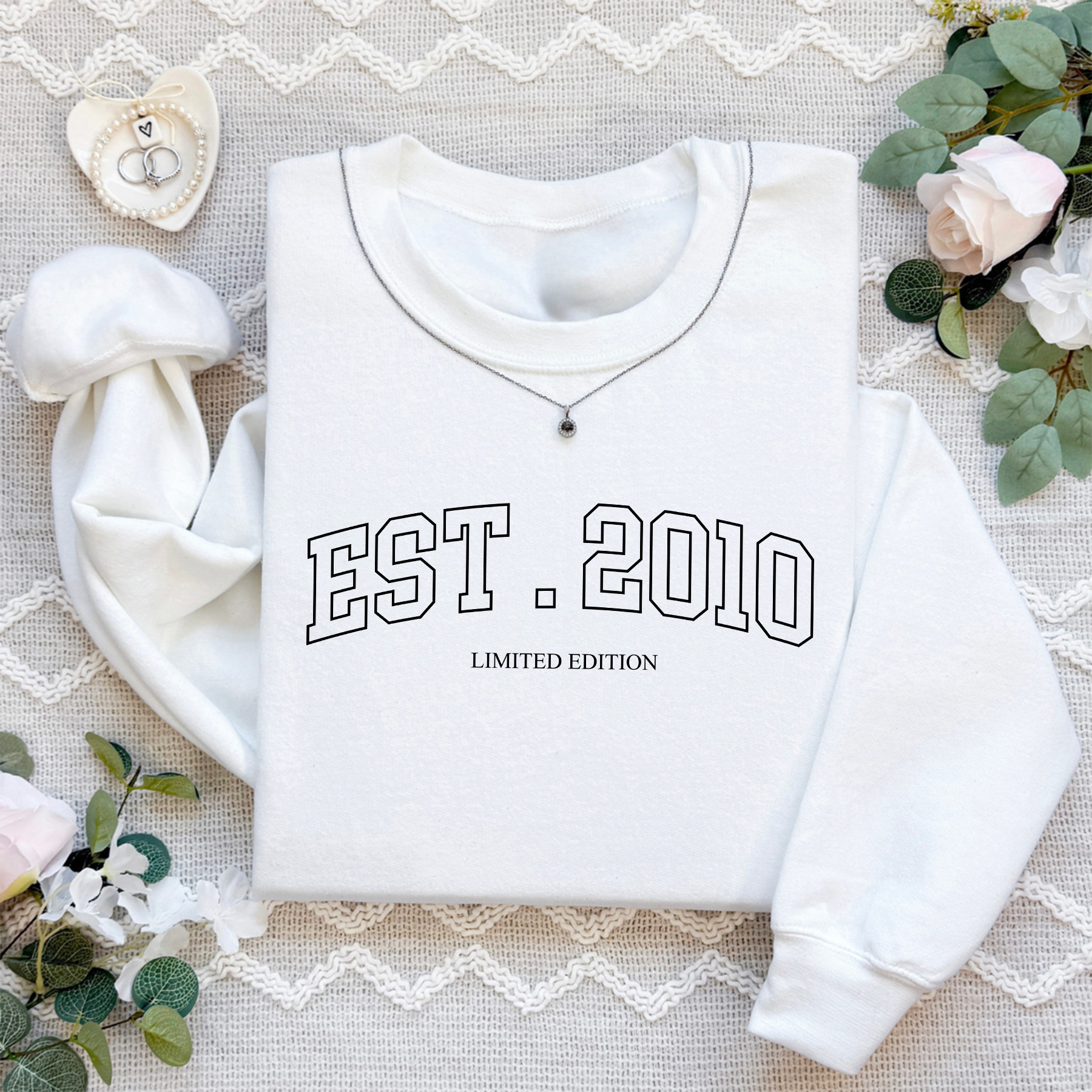Personalized Established Year Sweatshirt Birthday Gift For Her
