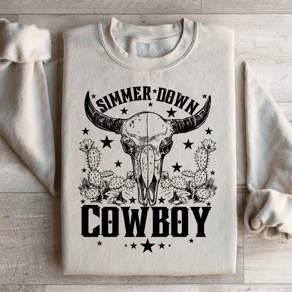 Simmer Down Cowboy Sweatshirt Sand / S Peachy Sunday T-Shirt